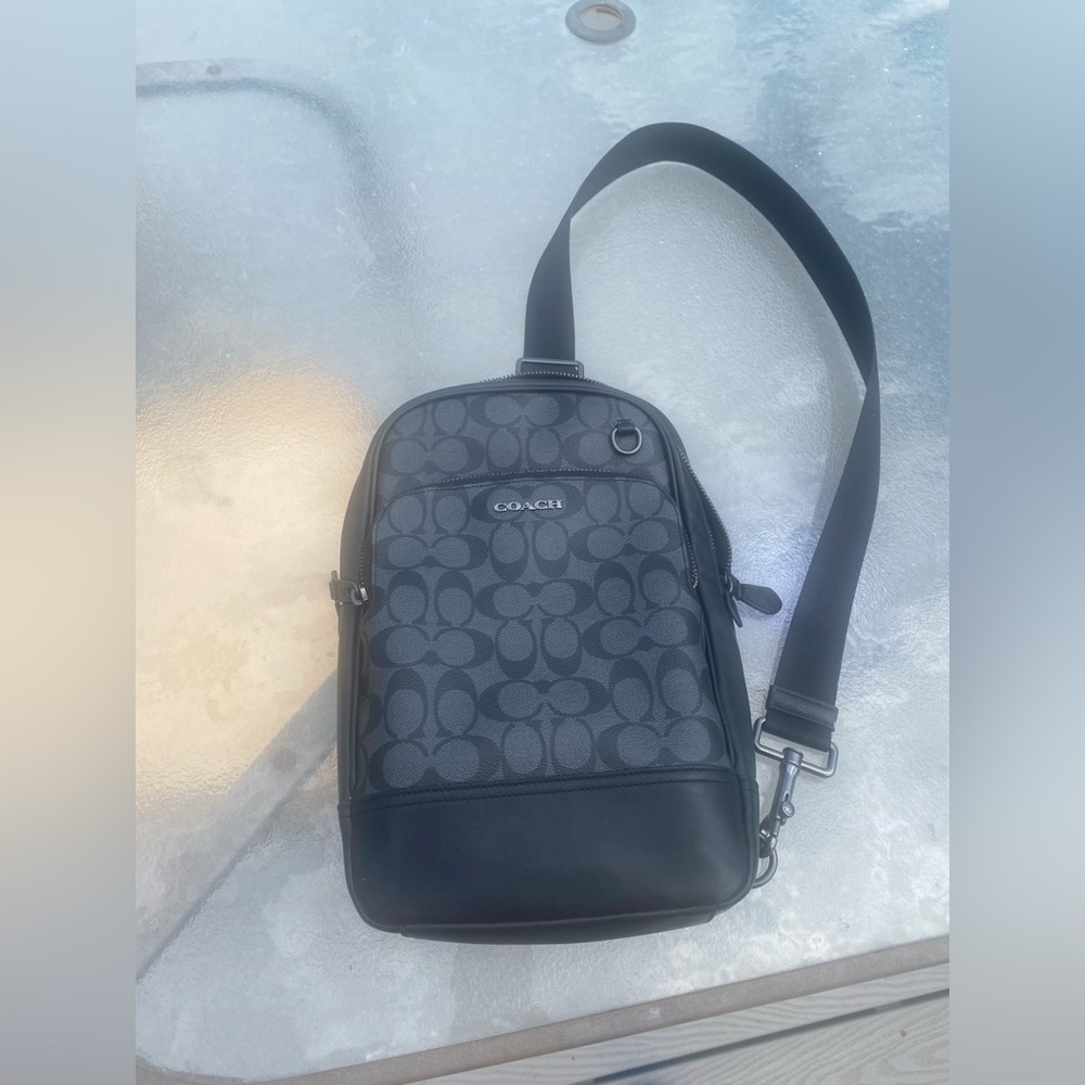 coach leather bag, brand new worn once, no rips or tears.